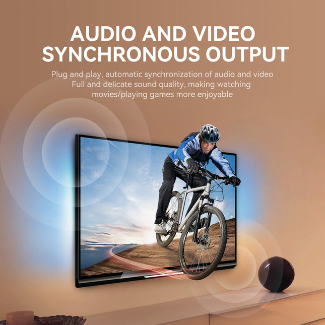 VegGieg V-Z102 HDMI to DisplayPort Converter Cable | 4K@60Hz UHD | HDMI Male to DP Male | With USB Power | Plug & Play for Monitor, Projector