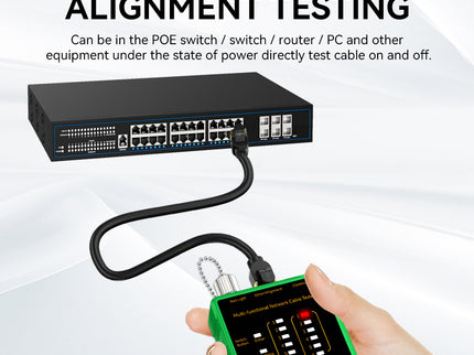 VegGieg LAN & Fiber Tester | 10–12km VFL | PoE, Cladding, Shield Detection | Type-C Charging | Burn-Proof Network Cable Tester