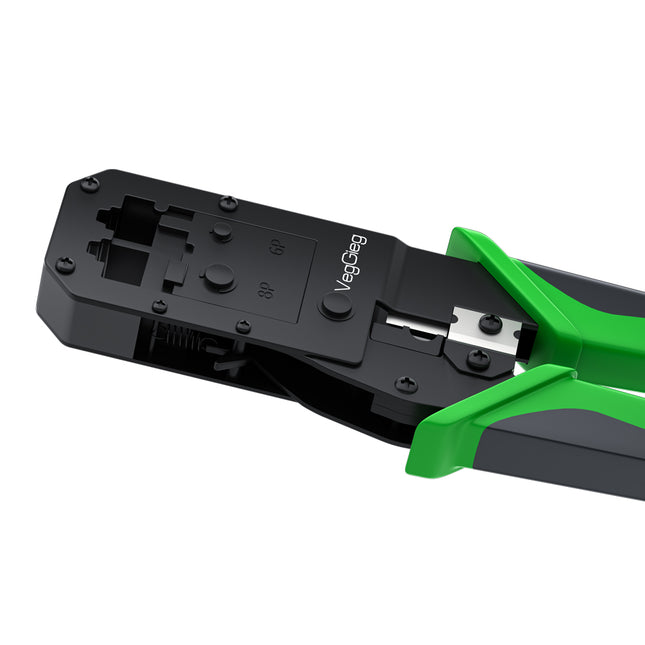 VegGieg E103 Network Crimping Tool | 3-in-1 RJ45/RJ11/RJ12 Crimper | Cable Cutter & Stripper | Ethernet Tool for Network Installations