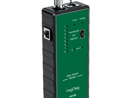 VegGieg Multifunctional Network & Red Light Cable Tracker | 2-in-1 Cable Tester & Tracer | Fiber-Optic Red Light Function | Type-C Charging