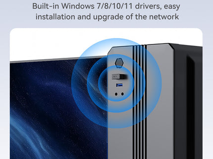 VegGieg 150Mbps Wireless USB Adapter | 2.4GHz Plug & Play WiFi Network Adapter for Desktop & Laptop