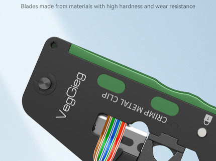 VegGieg Dovetail Clamp Network Crimping Tool | CAT5e–CAT8 | 3-in-1 Cut / Strip / Crimp | Precision & Durable Design
