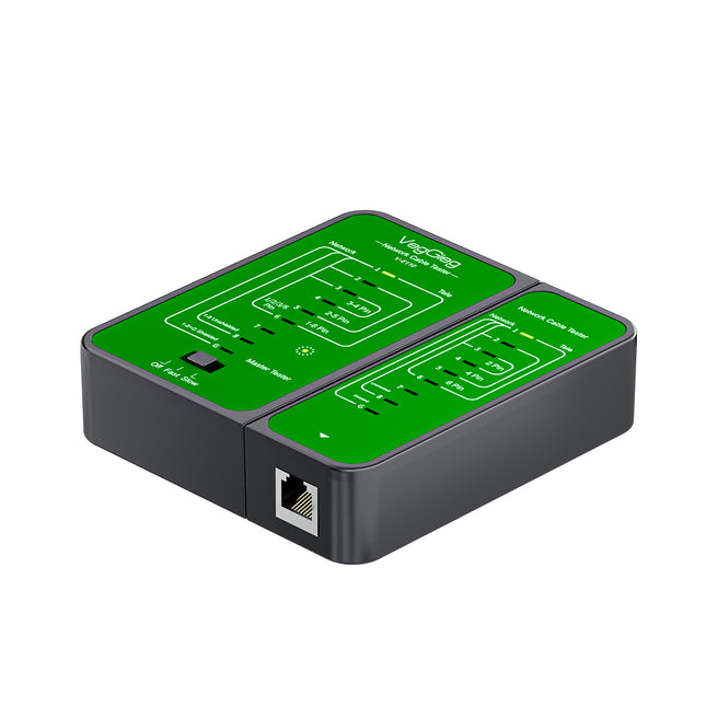 VegGieg V-E110 Professional Network & Telephone Line Tester | 150m Range | Shielded/Unshielded Cable Support | POE Anti-Firing | One-Hand Operation