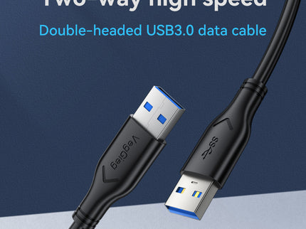 VegGieg USB 3.0 Male to Male Cable 3M & 5M | High-Speed Data Transfer Cable with Triple Layer Shielding