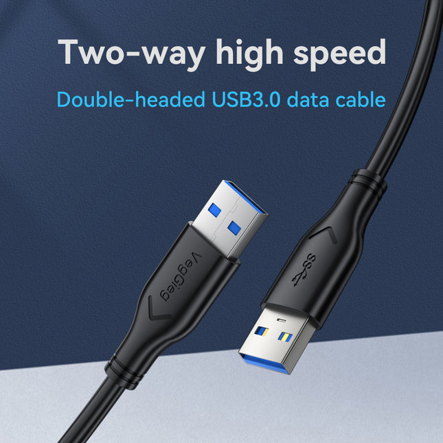 VegGieg USB 3.0 Male to Male Cable 3M & 5M | High-Speed Data Transfer Cable with Triple Layer Shielding