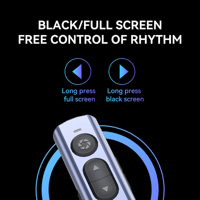 VegGieg V-LP002 Wireless Presenter with Laser Pointer | 2.4GHz | Plug & Play USB Receiver | 100M Range | Slide Control & Screen Blackout