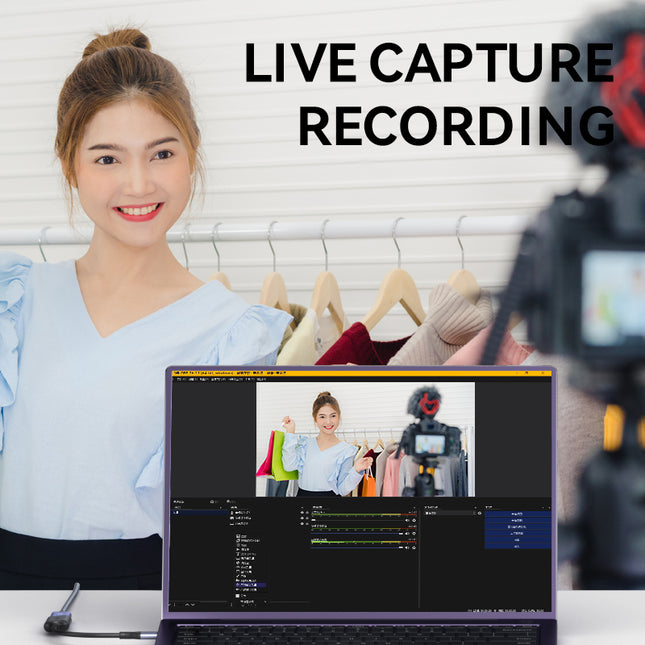 VegGieg USB/Type-C Video Capture Card | 4K Input, 1080P Recording | HDMI Game Capture for PS4/PS5/Switch | Live Streaming Compatible with OBS & More