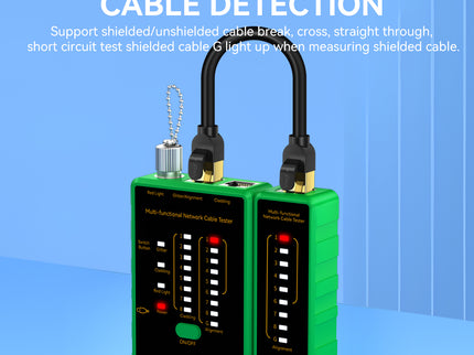 VegGieg LAN & Fiber Tester | 10–12km VFL | PoE, Cladding, Shield Detection | Type-C Charging | Burn-Proof Network Cable Tester