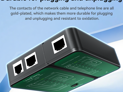 VegGieg V-E110 Professional Network & Telephone Line Tester | 150m Range | Shielded/Unshielded Cable Support | POE Anti-Firing | One-Hand Operation