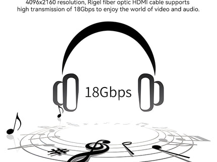 VegGieg V-H707 HDMI Active Optical Cable | 4K@60Hz | HDR | ARC | EDID | Gold-Plated | Long-Distance Fiber Connection | Durable & Reliable (25m, 30m)