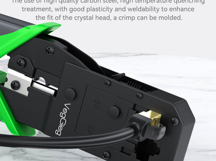 VegGieg E103 Network Crimping Tool | 3-in-1 RJ45/RJ11/RJ12 Crimper | Cable Cutter & Stripper | Ethernet Tool for Network Installations