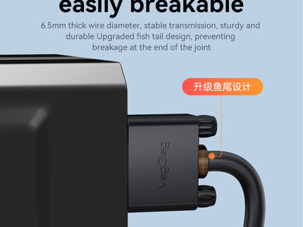 VegGieg V-V207 VGA Cable | 10m & 15m | Full HD 1080p | Multi-Layer Shielded | Double Magnetic Rings | 3+6 Core Design