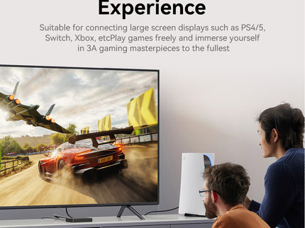 VegGieg V-Z102 HDMI to DisplayPort Converter Cable | 4K@60Hz UHD | HDMI Male to DP Male | With USB Power | Plug & Play for Monitor, Projector