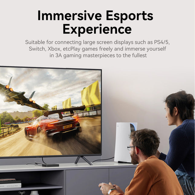 VegGieg V-Z102 HDMI to DisplayPort Converter Cable | 4K@60Hz UHD | HDMI Male to DP Male | With USB Power | Plug & Play for Monitor, Projector