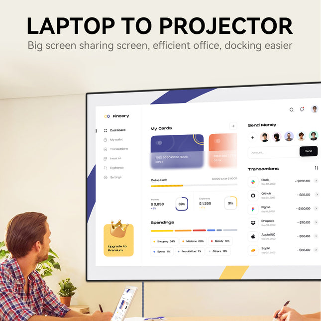 VegGieg 8K DisplayPort to HDMI Cable 2M (DP to HDMI) | 8K@60Hz UHD | HDR | Nylon Braided | Gold Plated | Audio Video Sync | Plug & Play