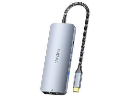 VegGieg 10 in 1 USB Type C Docking Station | 4K HDMI, Gigabit RJ45 LAN, 3 USB 3.0, SD/TF & PD 100W Hub