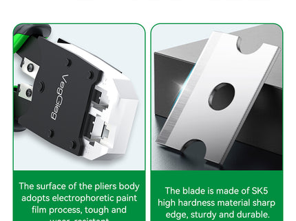 VegGieg V-E106 Professional Crimping Tool | RJ45 / RJ12 / RJ11 Modular Plug Crimper | Cable Stripper & Cutter | Durable Steel Build