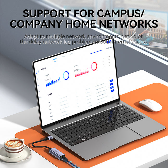 VegGieg USB to Ethernet Adapter | 100Mbps & 1000Mbps | Alloy Shell | Plug & Play | USB 2.0/3.0 Support