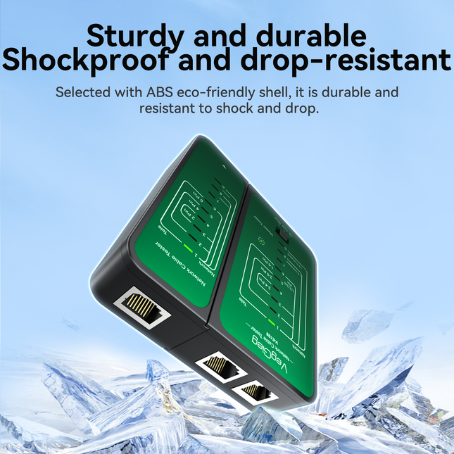 VegGieg V-E110 Professional Network & Telephone Line Tester | 150m Range | Shielded/Unshielded Cable Support | POE Anti-Firing | One-Hand Operation