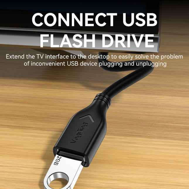 VegGieg V-U315 USB 3.0 Extension Cable | High-Speed 5Gbps USB-A Male to Female | Durable & Shielded | Plug & Play for PC, Laptop, USB Devices