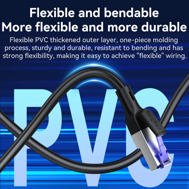 VegGieg Cat7 FTP Ethernet Cable 1M–10M | Fluke Tested 10Gbps Shielded RJ45 LAN Network Cable