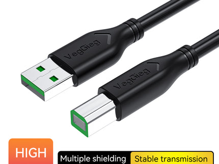 VegGieg USB to USB-B Printer Cable | High-Speed Printing | 10–15M Long Distance Support | Shielded, Durable, Plug & Play