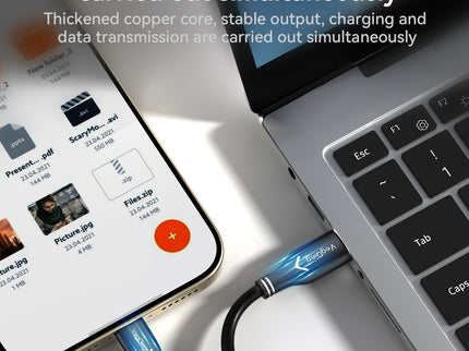 VegGieg V-U323 USB-A to Type-C Data Cable | 10Gbps SuperSpeed | 3A Charging | Braided | Ideal for CarPlay & Android Auto