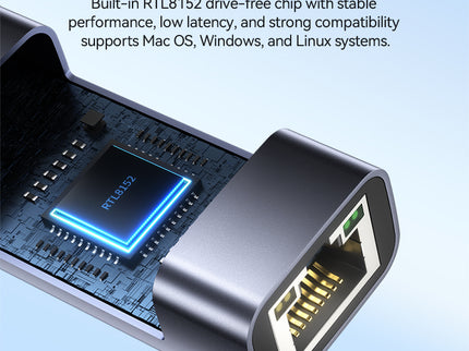 VegGieg USB-C to Ethernet Adapter | 100Mbps & 1000Mbps | Alloy Shell | Plug & Play | Type-C Network Solution