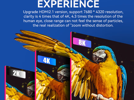 VegGieg V-H402 HDMI 2.1 Ultra High-Speed Cable | 8K@60Hz | 4K@120Hz | 48Gbps | VRR, QFT, ALLM | Gold-Plated | Durable & Reliable (1.5m, 3m, 5m)