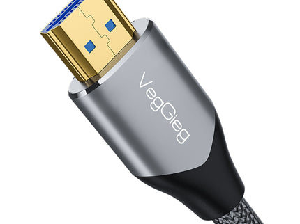 VegGieg V-H402 HDMI 2.1 Ultra High-Speed Cable | 8K@60Hz | 4K@120Hz | 48Gbps | VRR, QFT, ALLM | Gold-Plated | Durable & Reliable (1.5m, 3m, 5m)