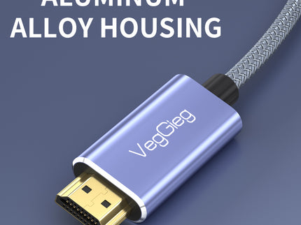 VegGieg USB Type-C to HDMI Cable | 4K@60Hz UHD Output | 2M Braided Video Cable for MacBook, iPad, Samsung, and More