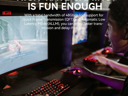 VegGieg V-H402 HDMI 2.1 Ultra High-Speed Cable | 8K@60Hz | 4K@120Hz | 48Gbps | VRR, QFT, ALLM | Gold-Plated | Durable & Reliable (1.5m, 3m, 5m)