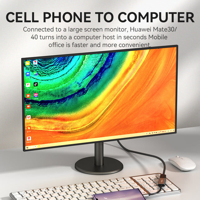 VegGieg Type-C to HDMI Adapter | 4K @ 60Hz | USB-C to HDMI Converter for Laptop, MacBook, iPad, Android Phone | Plug & Play | Aluminum Alloy