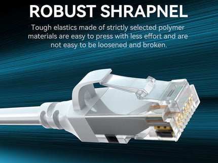 VegGieg CAT6e RJ45 Patch Cord | UTP LAN Cable | CCA | 1Gbps | Flexible & Durable | 2m–30m