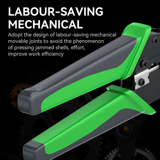 VegGieg E103 Network Crimping Tool | 3-in-1 RJ45/RJ11/RJ12 Crimper | Cable Cutter & Stripper | Ethernet Tool for Network Installations