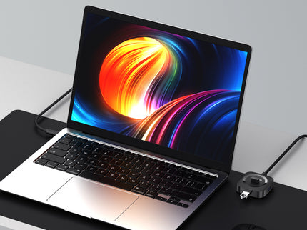 VegGieg Type-C to 4-Port USB Hub | USB 2.0 & USB 3.0 Options | 1m Cable | External Power Support | High-Speed Expansion VC341