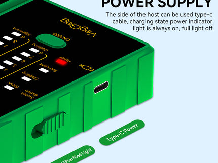 VegGieg LAN & Fiber Tester | 10–12km VFL | PoE, Cladding, Shield Detection | Type-C Charging | Burn-Proof Network Cable Tester