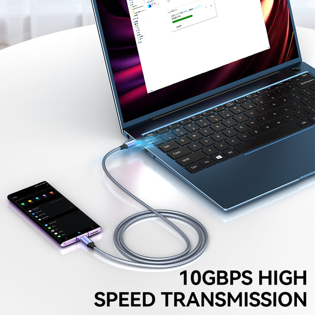 VegGieg V-H921 USB-C to USB-C Cable | 100W PD Fast Charging | 4K Display Output | 10Gbps Data Transfer | 2m Braided Durable Cable