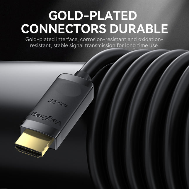 VegGieg Mini DisplayPort (Mini DP) to HDMI Cable | 4K @ 30Hz | mDP to HDMI Converter for MacBook, Surface, Laptop to Monitor, TV, Projector | Plug & Play