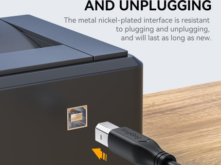 VegGieg USB to USB-B Printer Cable | High-Speed Printing | 10–15M Long Distance Support | Shielded, Durable, Plug & Play