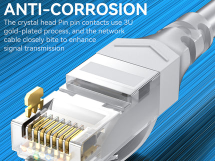 VegGieg CAT6e RJ45 Patch Cord | UTP LAN Cable | CCA | 1Gbps | Flexible & Durable | 2m–30m