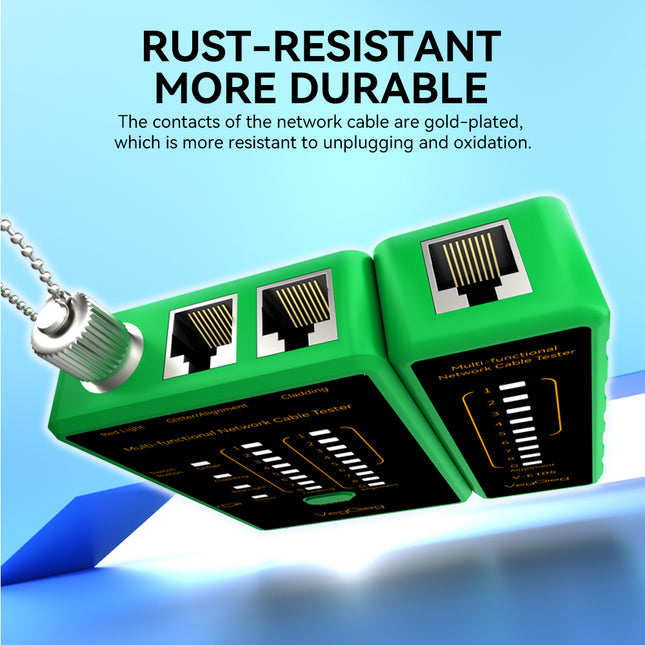 VegGieg LAN & Fiber Tester | 10–12km VFL | PoE, Cladding, Shield Detection | Type-C Charging | Burn-Proof Network Cable Tester