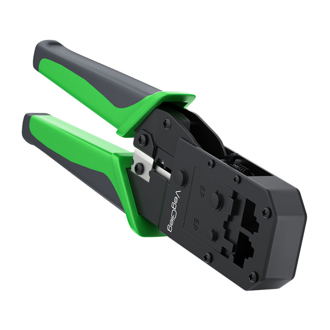 VegGieg E103 Network Crimping Tool | 3-in-1 RJ45/RJ11/RJ12 Crimper | Cable Cutter & Stripper | Ethernet Tool for Network Installations