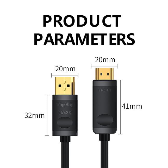 VegGieg DisplayPort (DP) to HDMI Cable | 4K @ 30Hz | Audio Video Converter Cable for PC, Monitor, Projector, TV | Available in 1.5M & 3M | Plug & Play