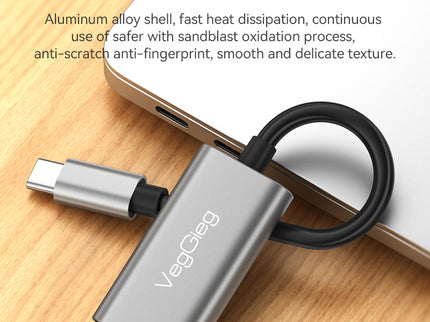 VegGieg Type-C to HDMI Adapter | 4K @ 60Hz | USB-C to HDMI Converter for Laptop, MacBook, iPad, Android Phone | Plug & Play | Aluminum Alloy