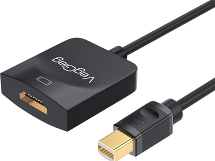 VegGieg V-Z616 Mini DisplayPort (Mini DP) to HDMI Adapter | 4K@30Hz UHD | Stable Signal Transmission | Plug & Play | Compact Converter