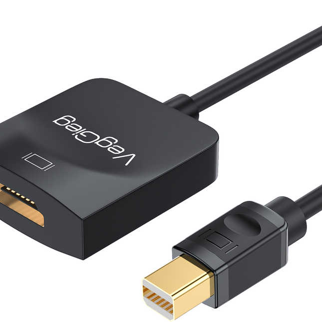 VegGieg Mini DisplayPort (Mini DP) to HDMI Adapter | 4K@30Hz UHD | Stable Signal Transmission | Plug & Play | Compact Converter