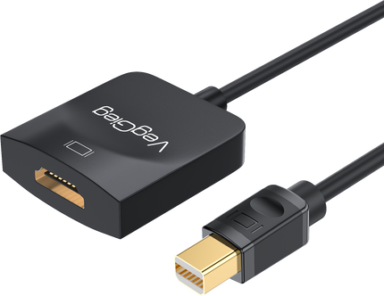 VegGieg V-Z616 Mini DisplayPort (Mini DP) to HDMI Adapter | 4K@30Hz UHD | Stable Signal Transmission | Plug & Play | Compact Converter