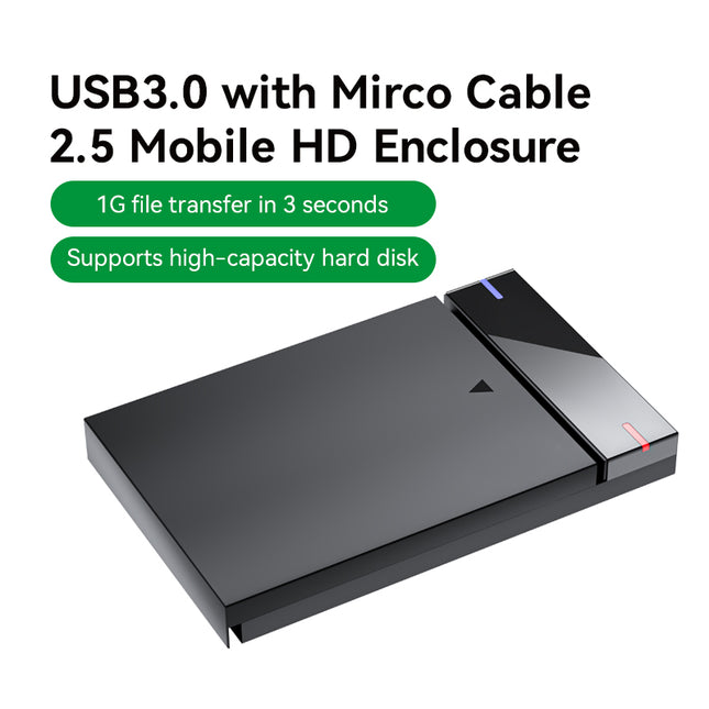 VegGieg V-GM01 & V-GM02 2.5" SATA HDD/SSD Enclosure | USB 3.0 & Type-C Models | 5Gbps High-Speed Transfer | Stylish & Sleek ABS Design