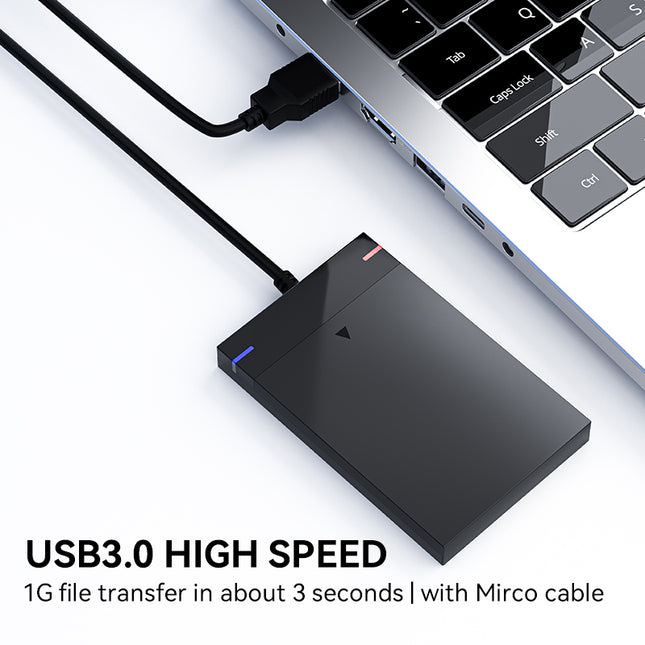 VegGieg V-GM01 & V-GM02 2.5" SATA HDD/SSD Enclosure | USB 3.0 & Type-C Models | 5Gbps High-Speed Transfer | Stylish & Sleek ABS Design